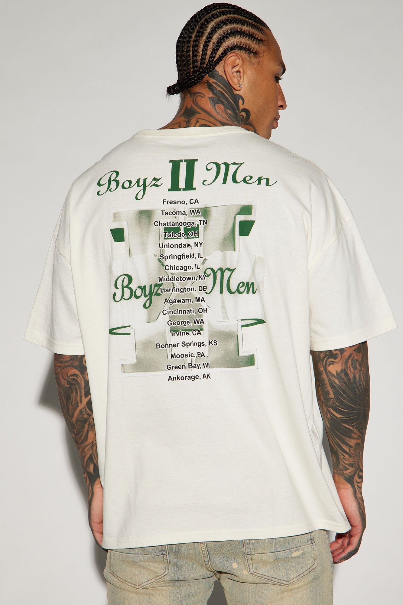 Boyz II Men Summer Tour Oversized Short Sleeve Tee - White | Parallel
