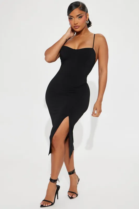 Diana Cami Midi Dress - Black sold by Fashion Nova