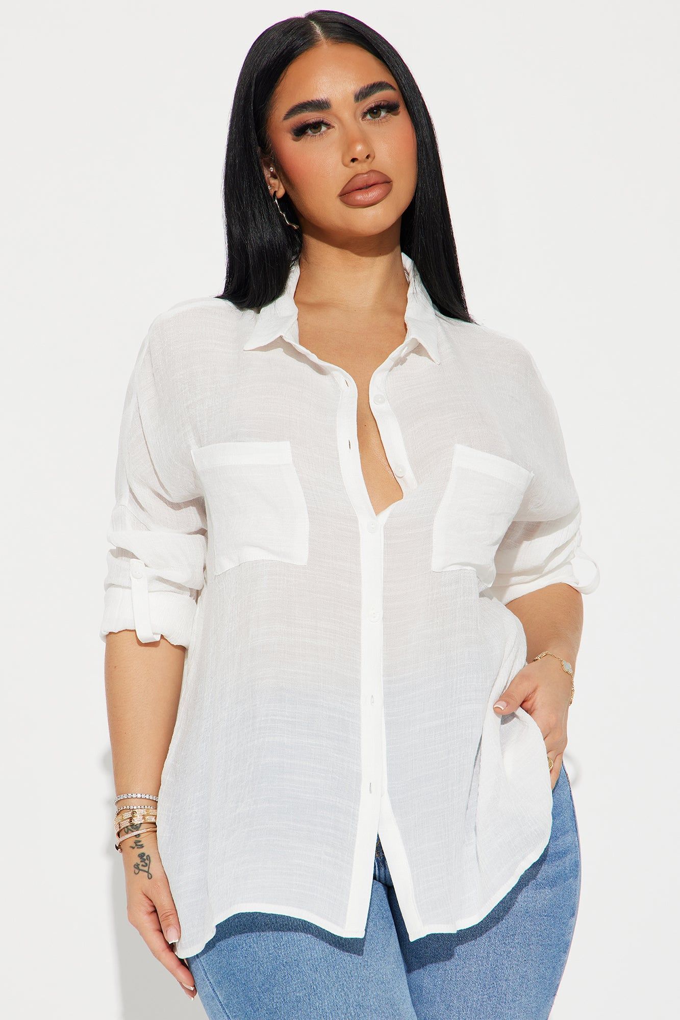 Tatum Shirt - Off White sold by Fashion Nova