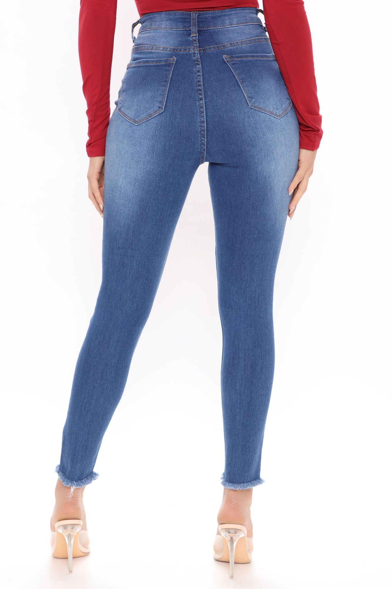 Jump In Stretch Skinny Jeans - Medium Blue Wash sold by Fashion Nova product image thumbnail 4