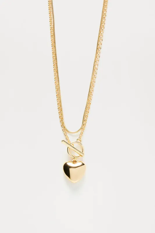 Love Hard Necklace - Gold sold by Fashion Nova