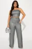 Lia Sparkle Pant Set - Charcoal sold by Fashion Nova