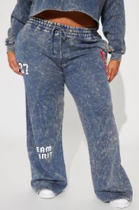 New York Athletic Washed Sweatpants - Navy/combo sold by Fashion Nova