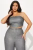 Lia Sparkle Pant Set - Charcoal sold by Fashion Nova