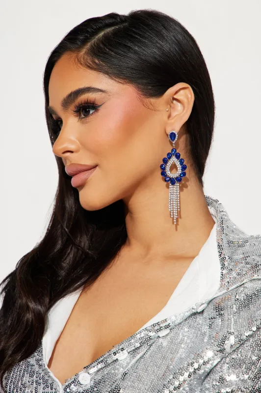 Expect The Most Drop Earrings - Blue sold by Fashion Nova
