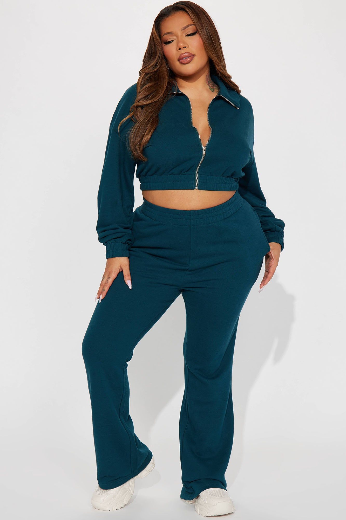Give It Away Lounge Cropped Jacket - Hunter sold by Fashion Nova product image thumbnail 5