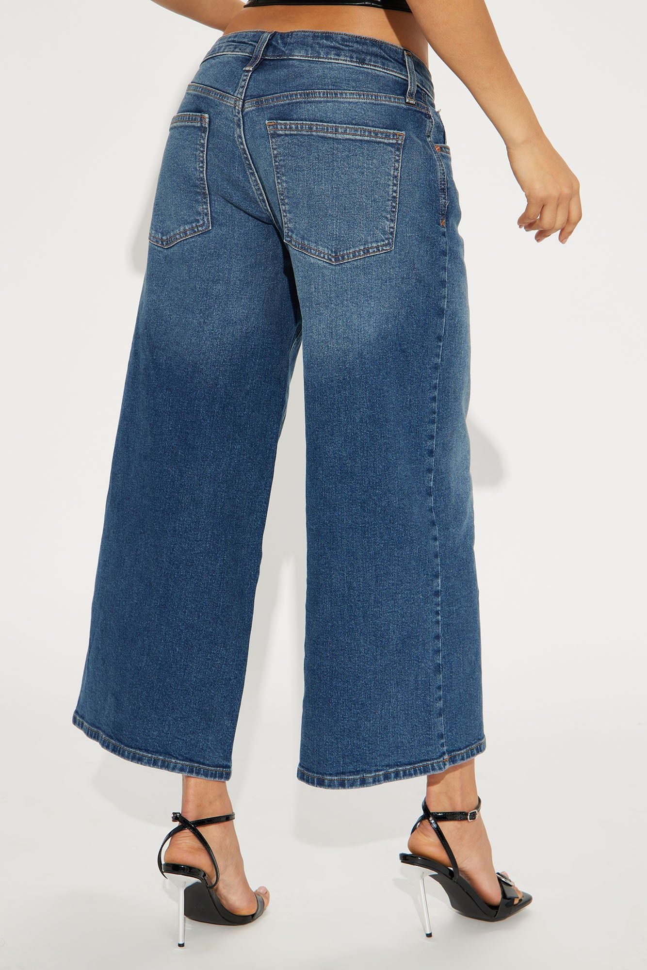 Between Us Crop Wide Leg Jeans - Dark Wash sold by Fashion Nova product image thumbnail 3