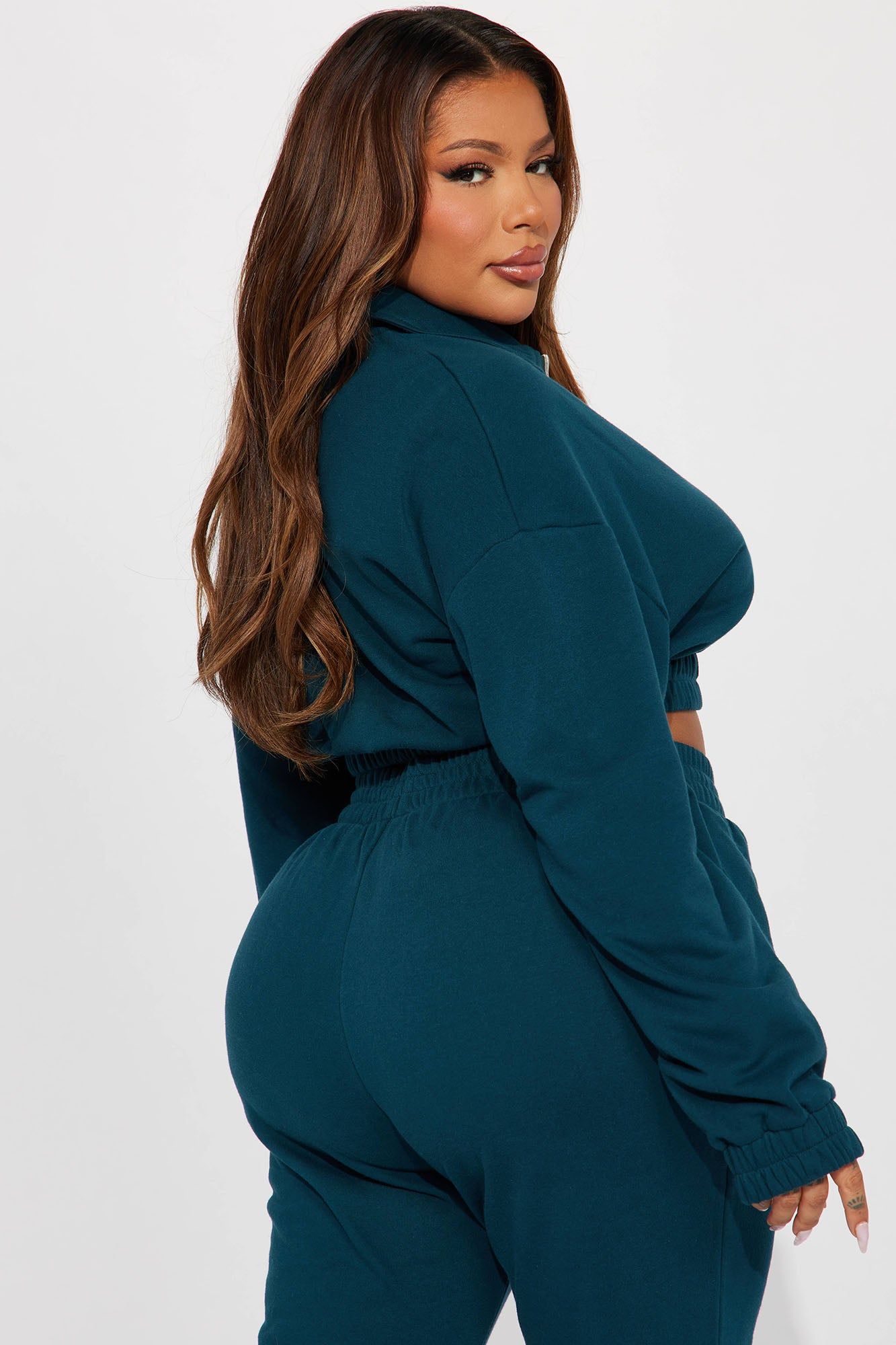 Give It Away Lounge Cropped Jacket - Hunter sold by Fashion Nova product image thumbnail 6