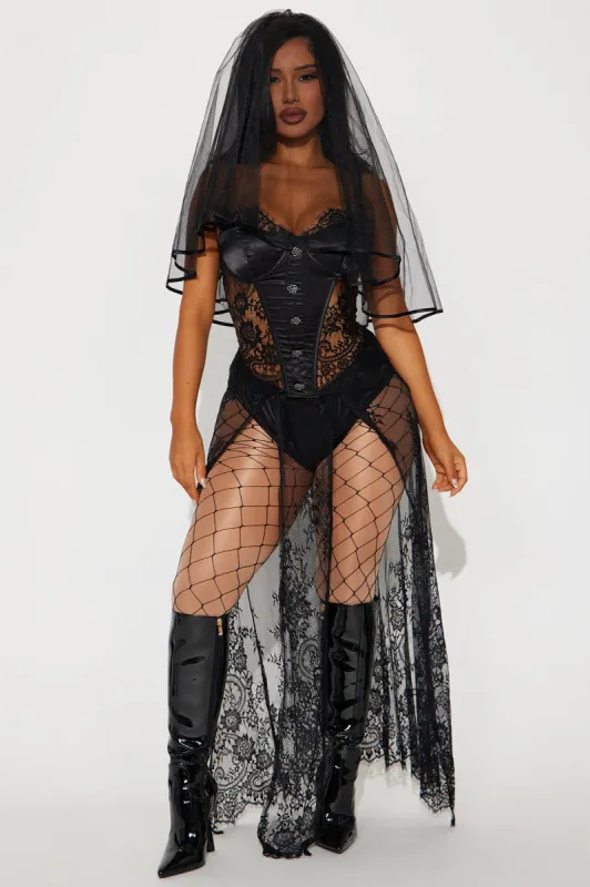 Ex Bride 3 Piece Costume Set - Black sold by Fashion Nova