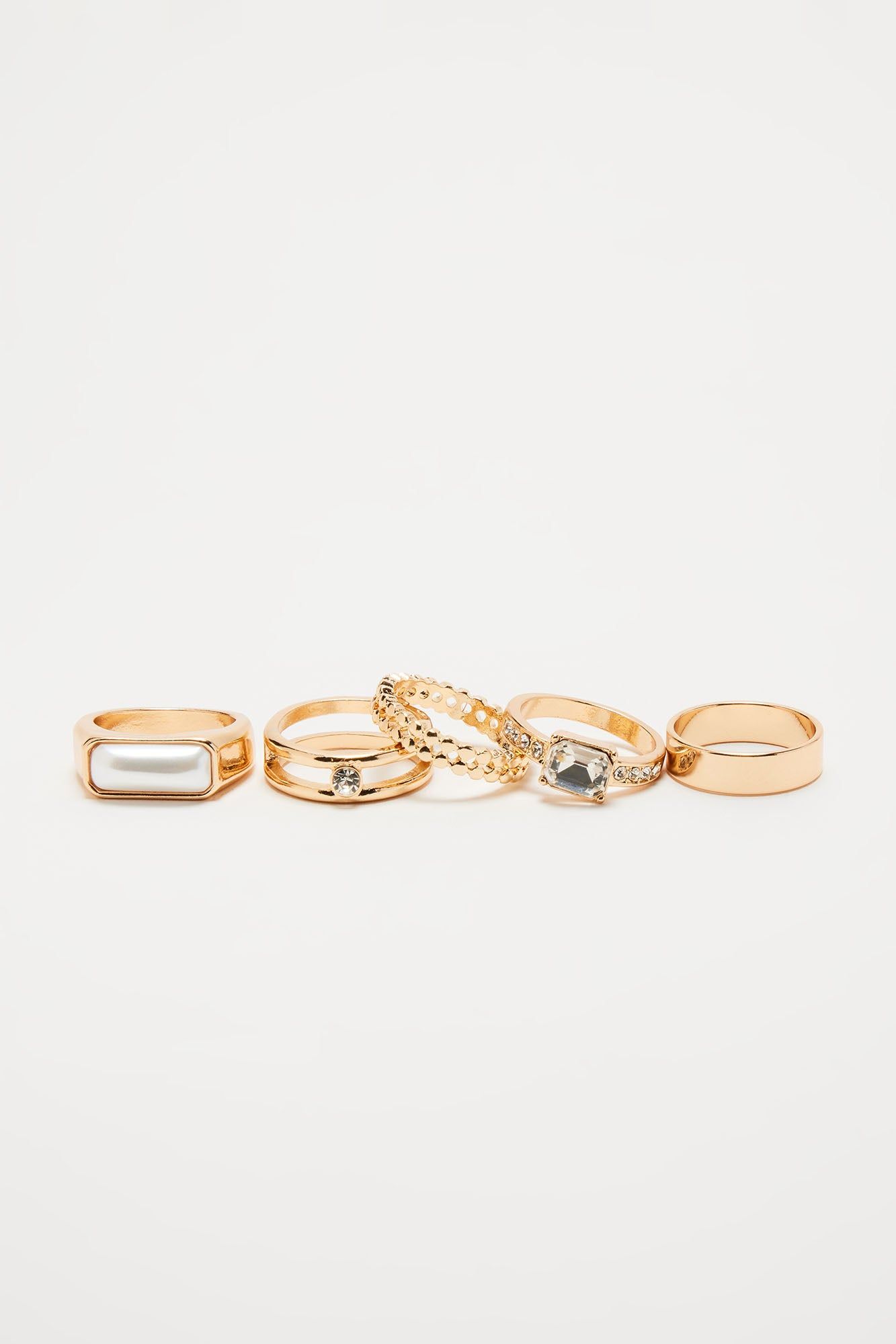 Champagne Toast Ring Set - Gold sold by Fashion Nova