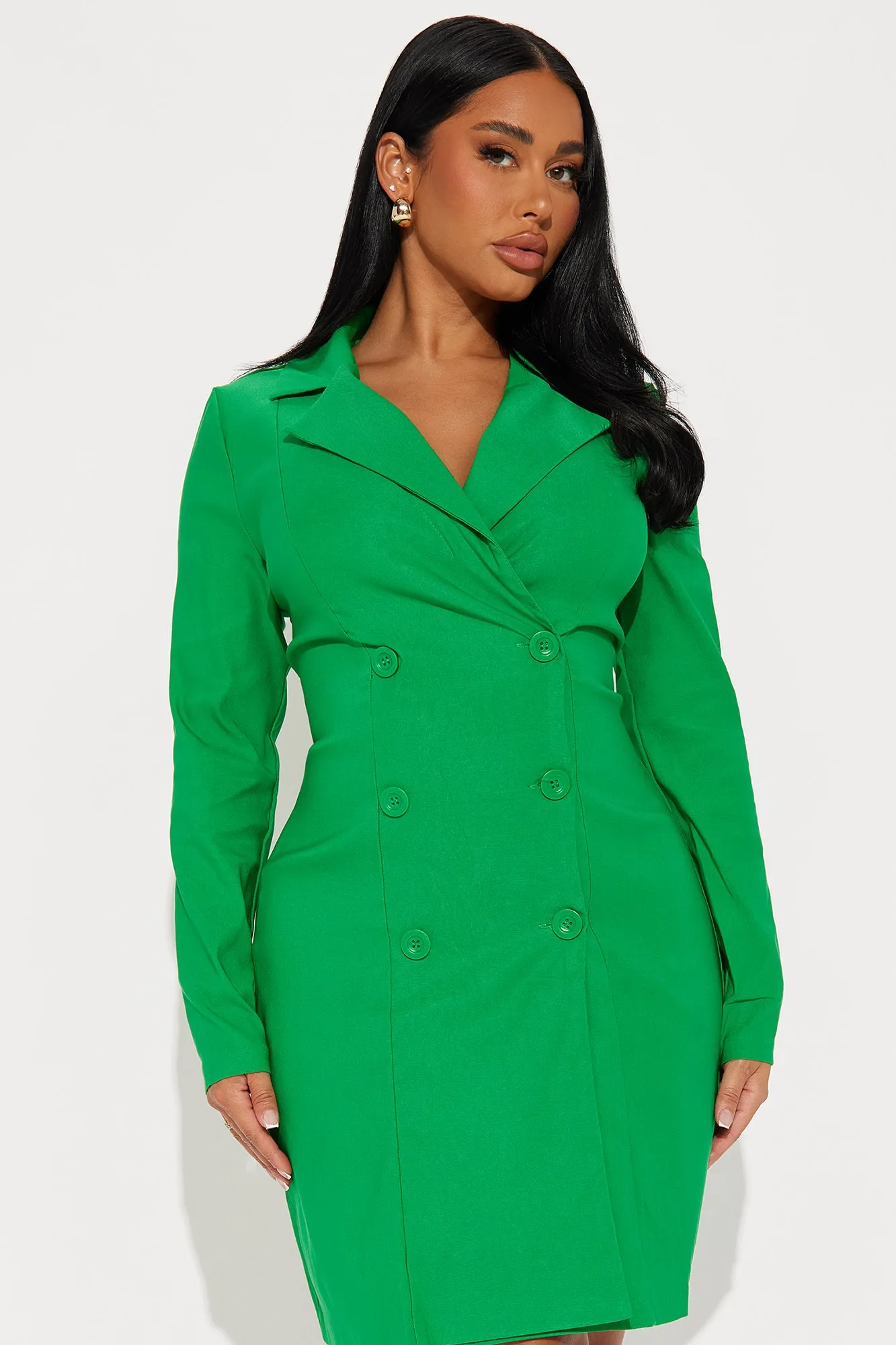 Sarah Stretch Blazer Mini Dress - Green sold by Fashion Nova product image thumbnail 2