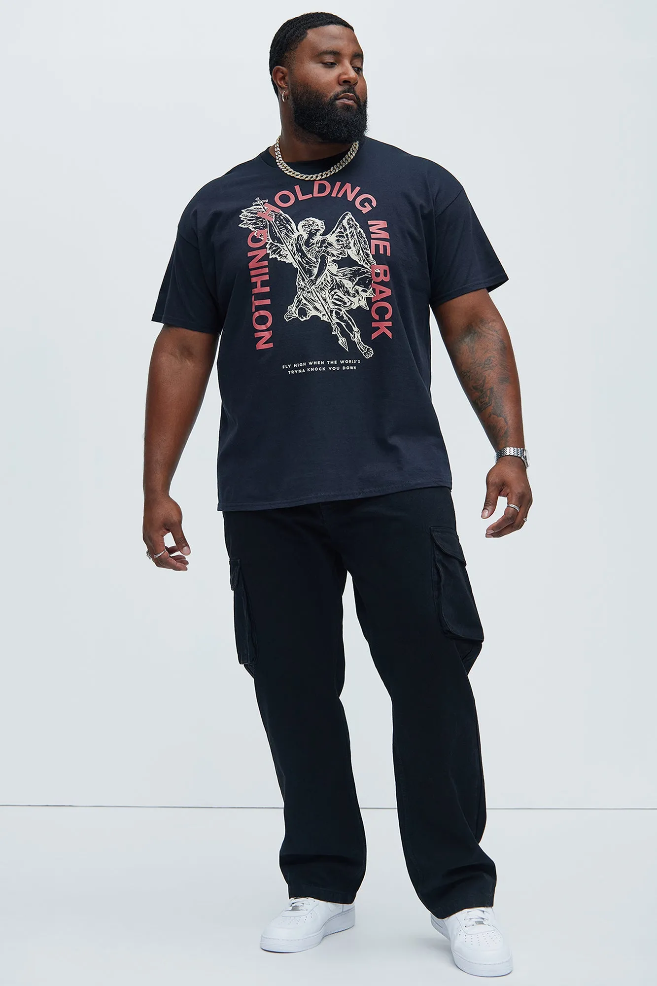 Nothing Holding Me Back Short Sleeve Tee - Black sold by Fashion Nova product image thumbnail 5