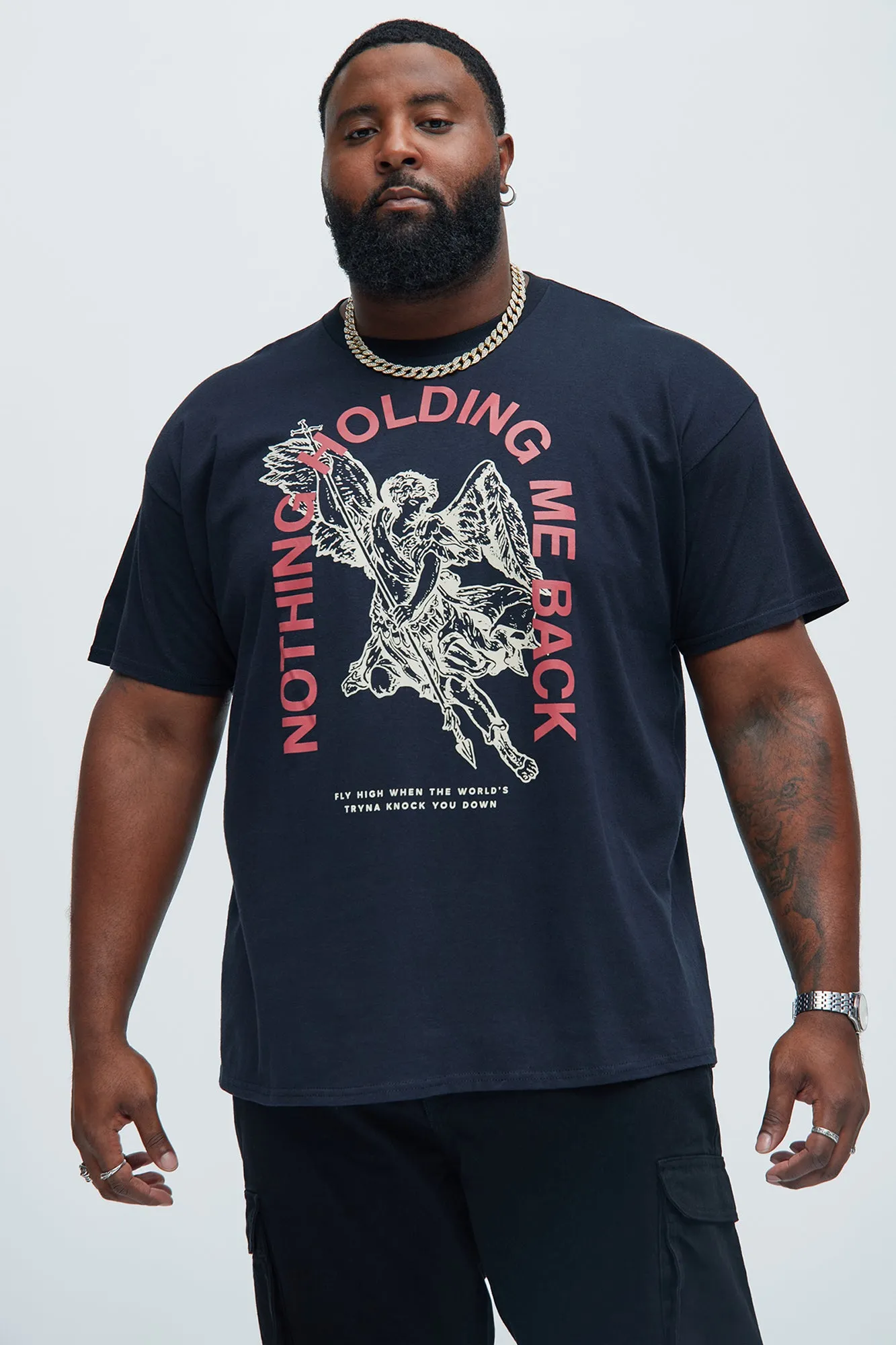 Nothing Holding Me Back Short Sleeve Tee - Black sold by Fashion Nova product image thumbnail 4