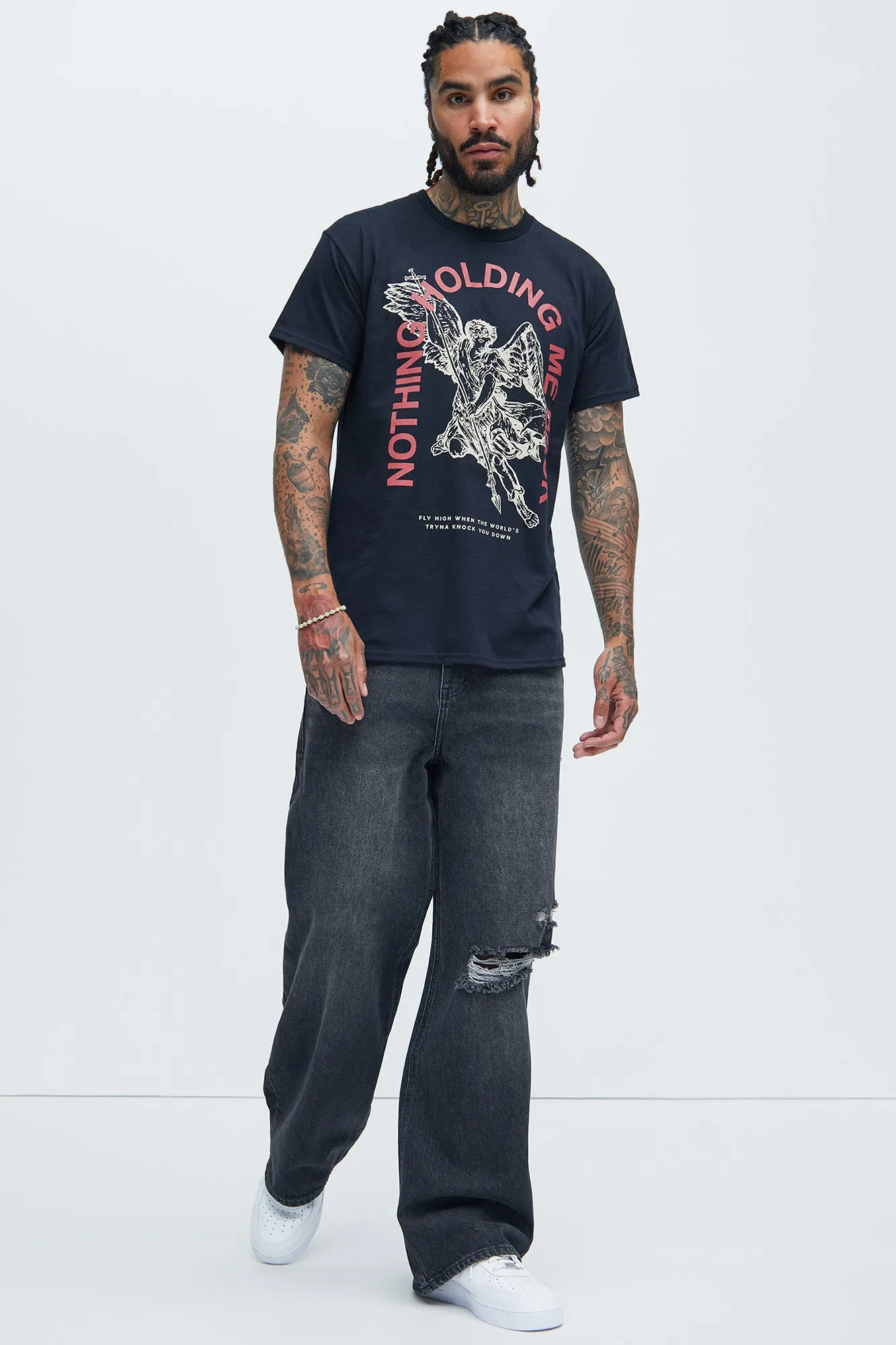 Nothing Holding Me Back Short Sleeve Tee - Black sold by Fashion Nova product image thumbnail 3