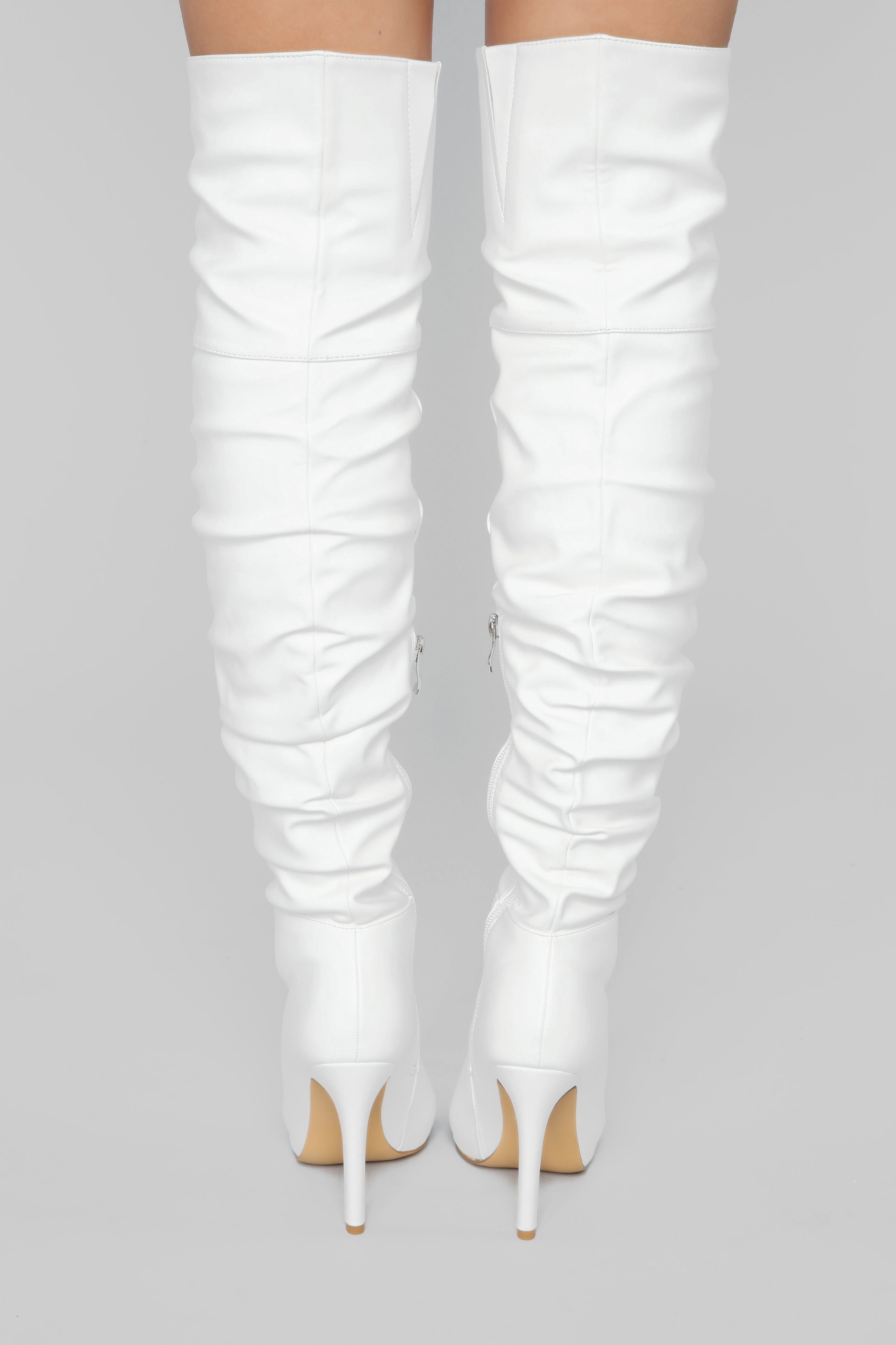 Stay Away From Me Heeled Boot - White sold by Fashion Nova product image thumbnail 4