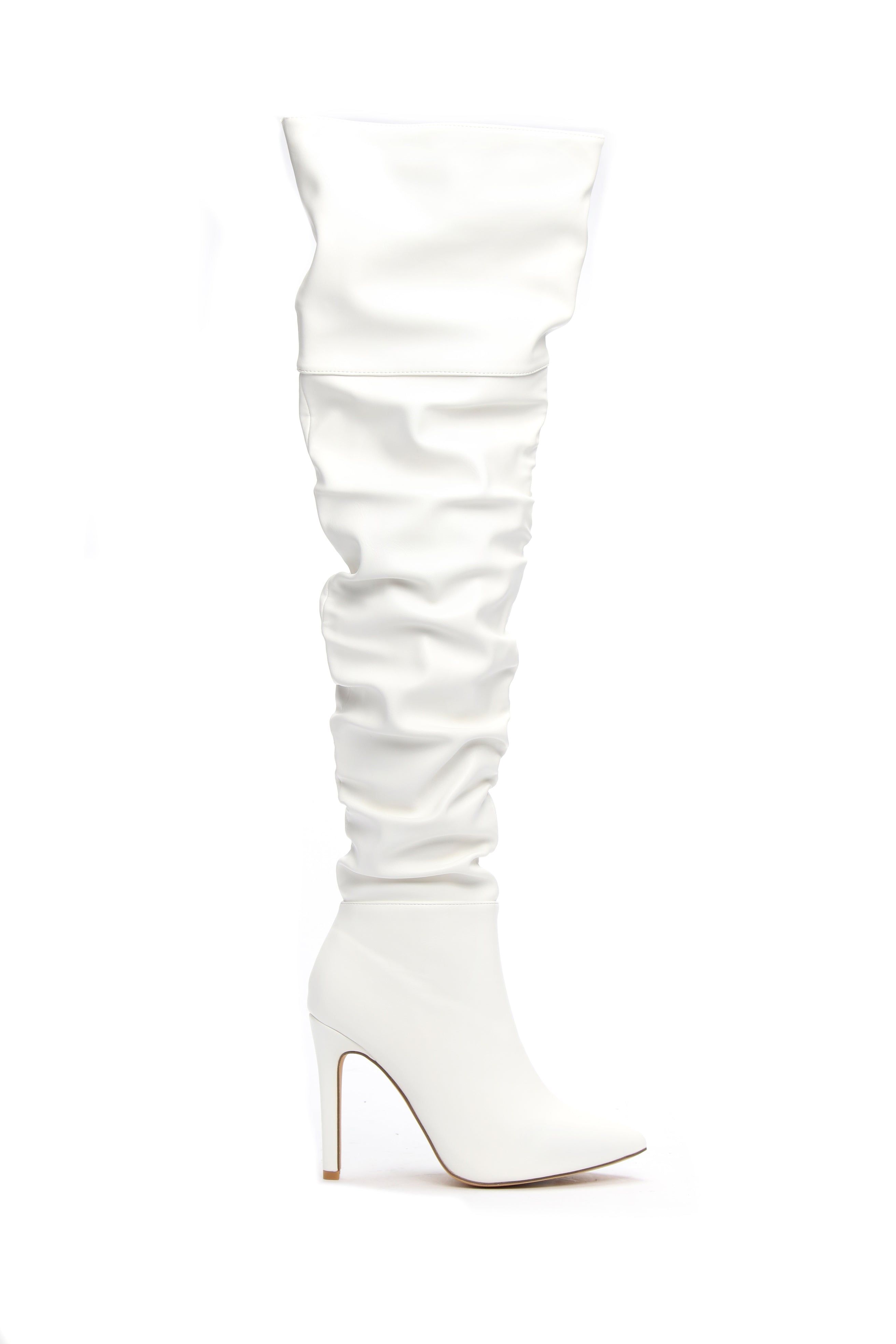 Stay Away From Me Heeled Boot - White sold by Fashion Nova product image thumbnail 5