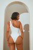 Michelle Cutout 1 Piece Swimsuit - White sold by Fashion Nova