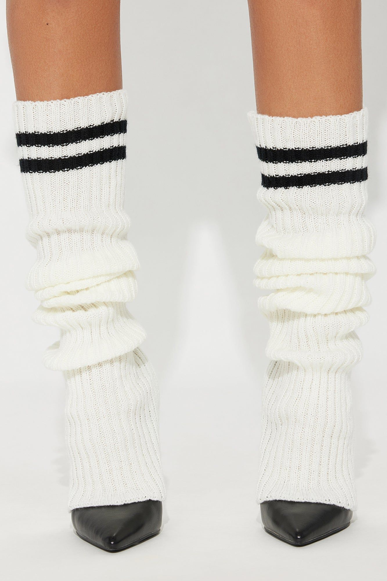 Lounging All Day Leg Warmers - White sold by Fashion Nova product image thumbnail 3
