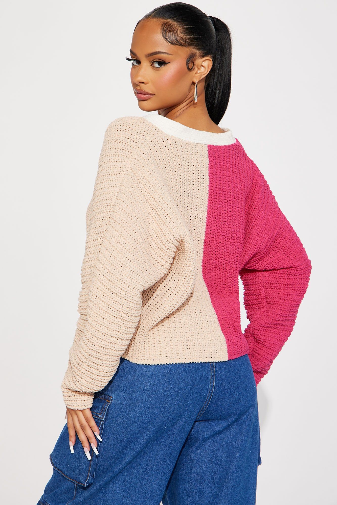Face Card Cardigan - Pink/combo sold by Fashion Nova product image thumbnail 3