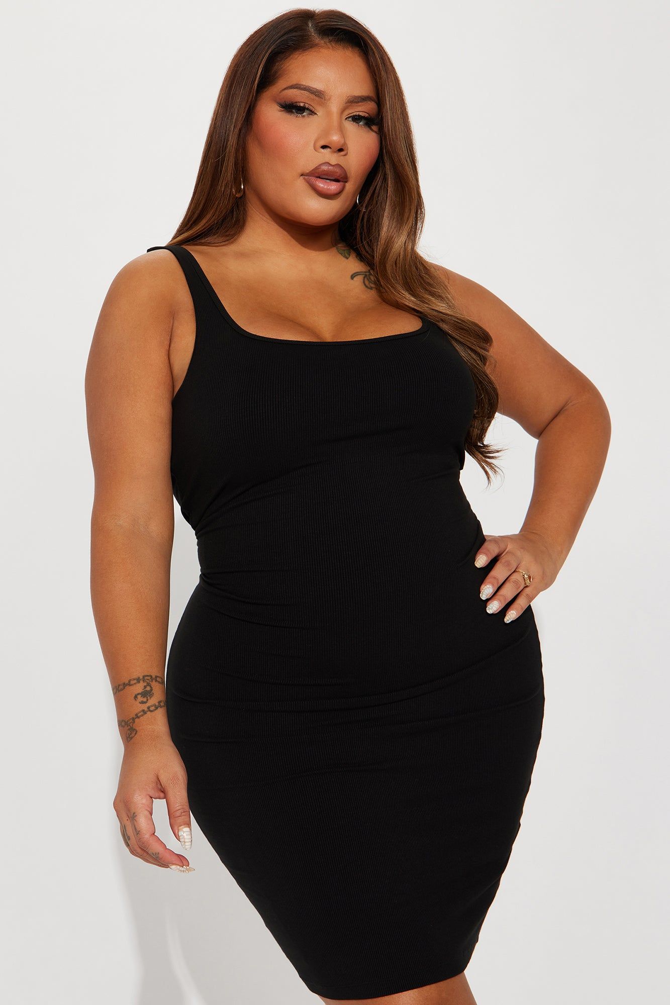 Audrey Shapewear Midi Dress - Black sold by Fashion Nova product image thumbnail 4