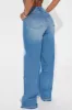 Mixed Feelings Two Tone Baggy Jeans - Light Wash sold by Fashion Nova