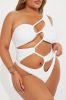 Michelle Cutout 1 Piece Swimsuit - White sold by Fashion Nova