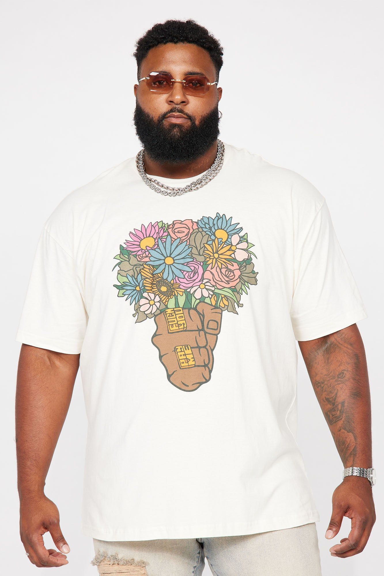 For You Short Sleeve Tee - Off White sold by Fashion Nova product image thumbnail 2