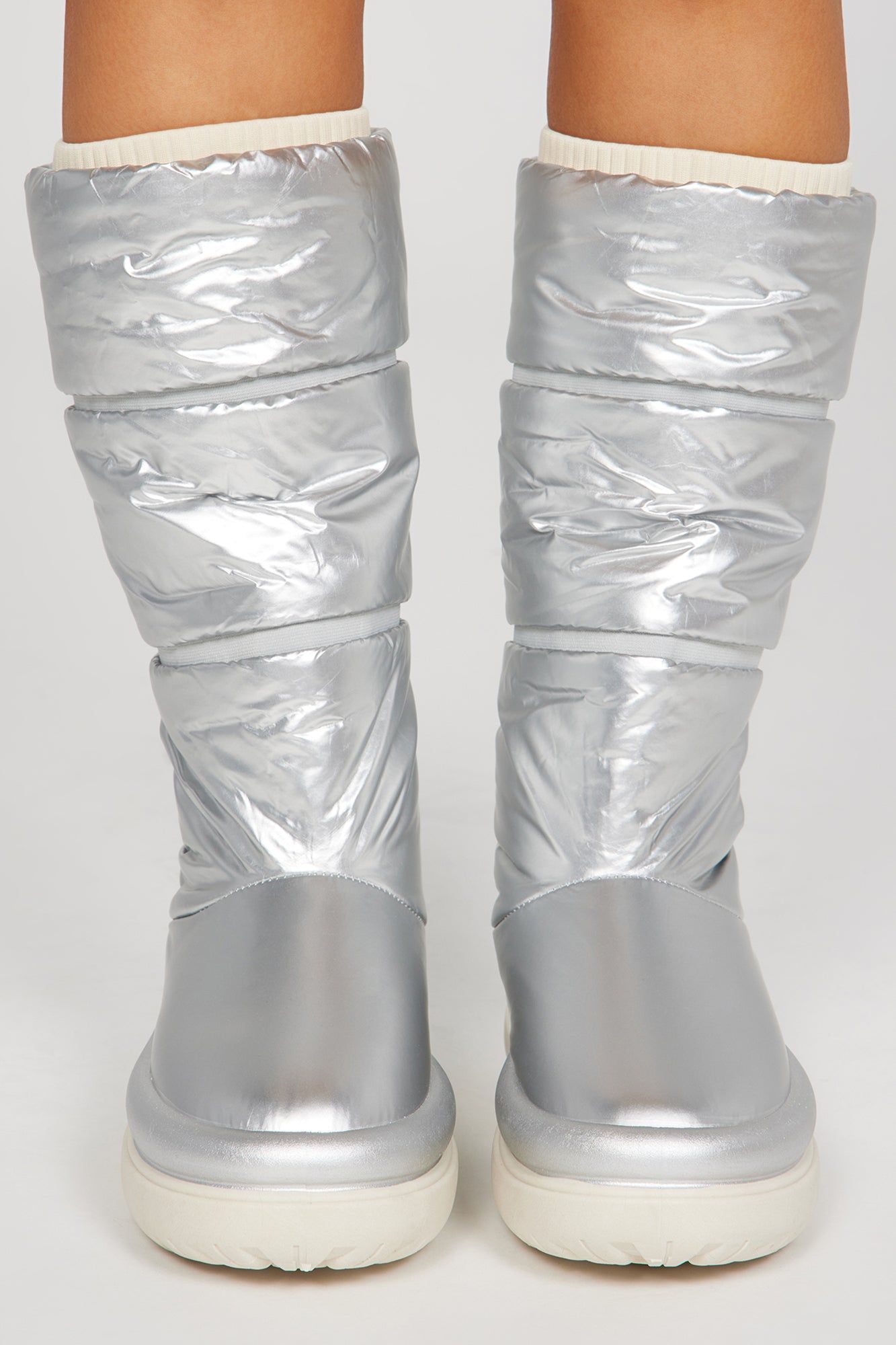 Snow Glam Puffer Boots - Silver sold by Fashion Nova product image thumbnail 5