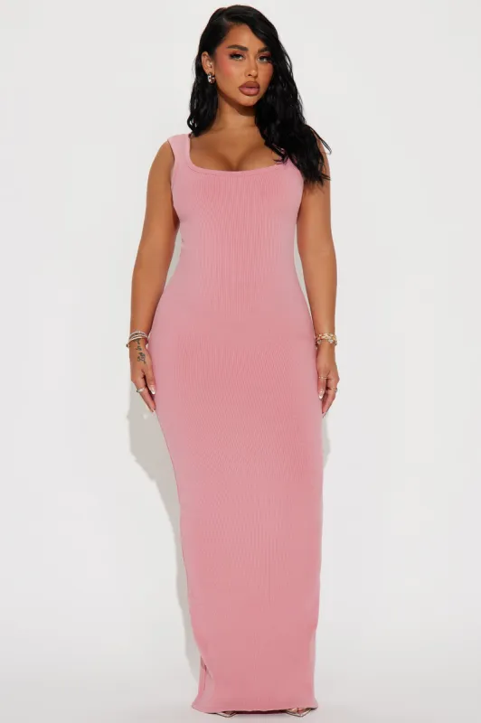Stella Snatched Maxi Dress - Mauve sold by Fashion Nova