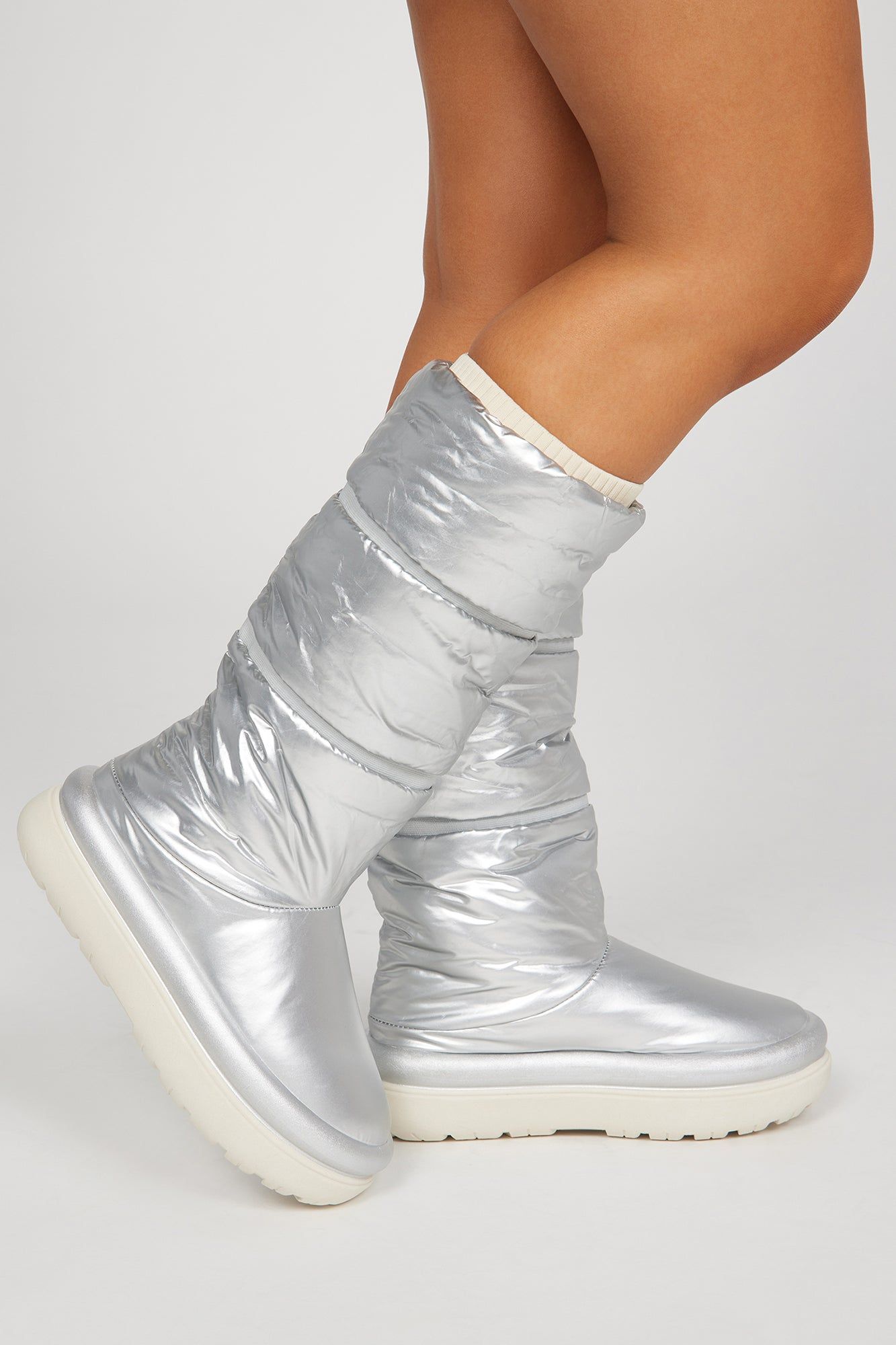 Snow Glam Puffer Boots - Silver sold by Fashion Nova product image thumbnail 6