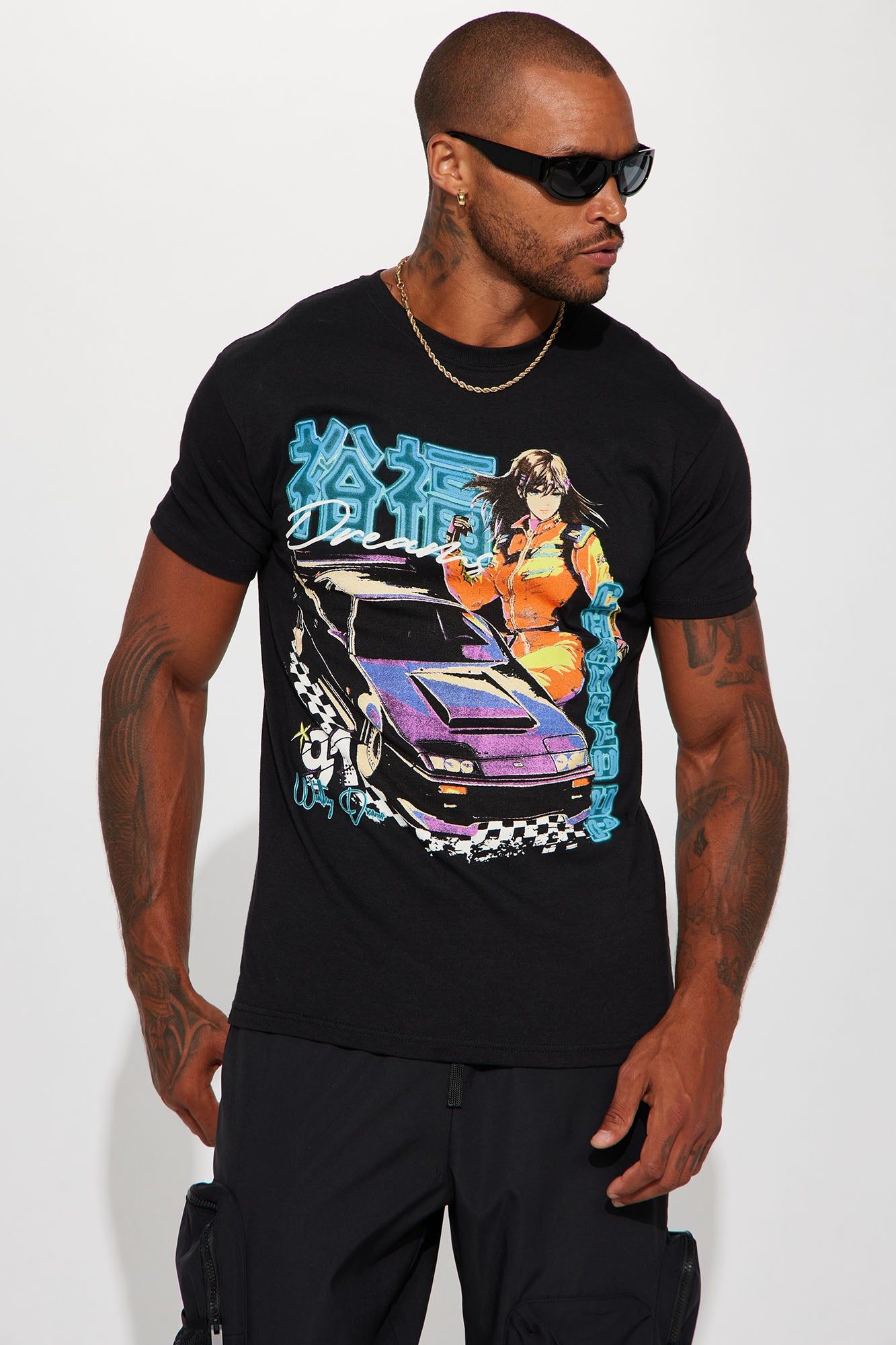 Charged Up Short Sleeve Tee - Black sold by Fashion Nova