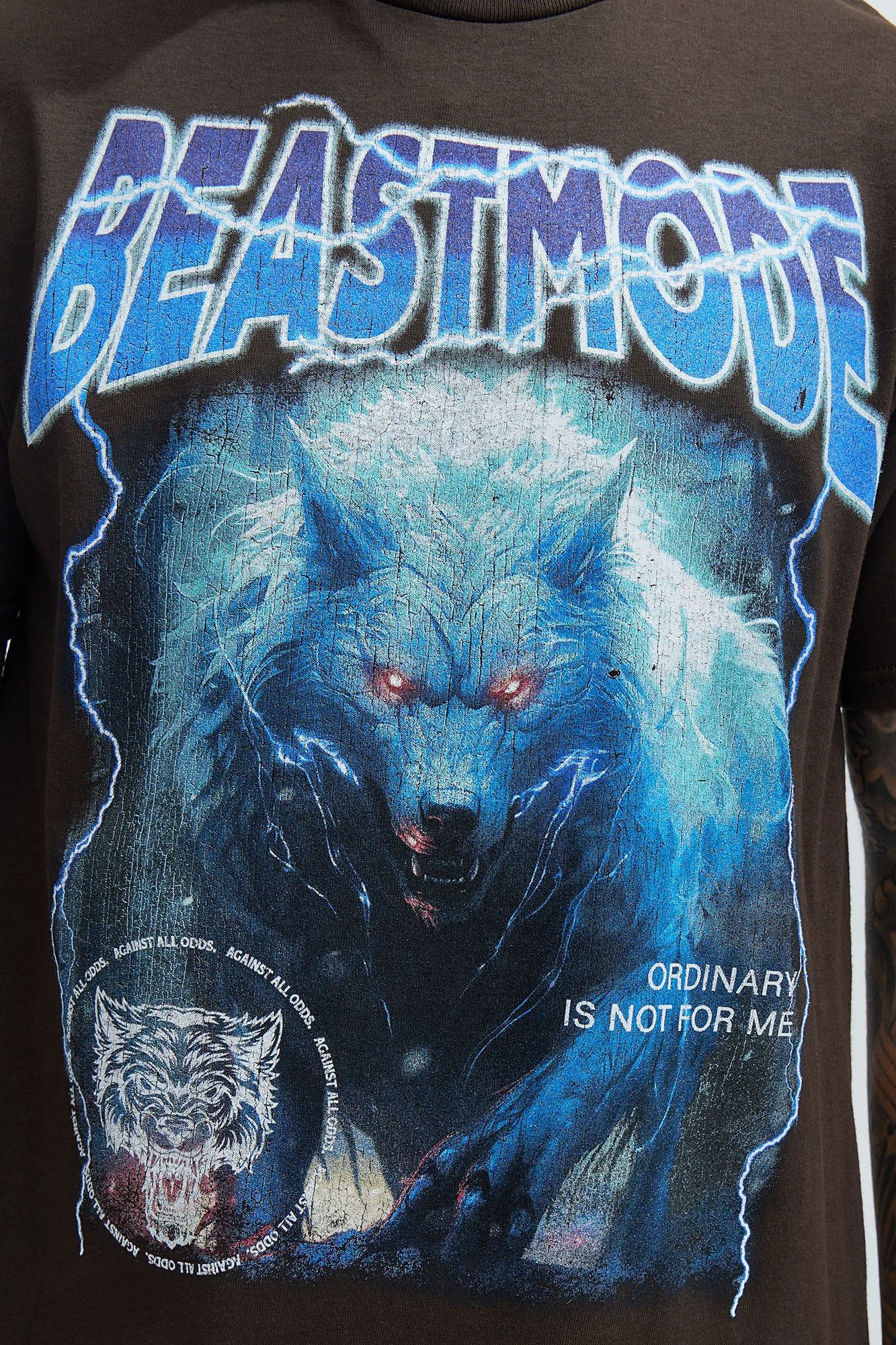 Beastmode Short Sleeve Tee - Chocolate sold by Fashion Nova product image thumbnail 3