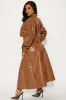 Sadie Faux Leather Skirt Set - Camel sold by Fashion Nova
