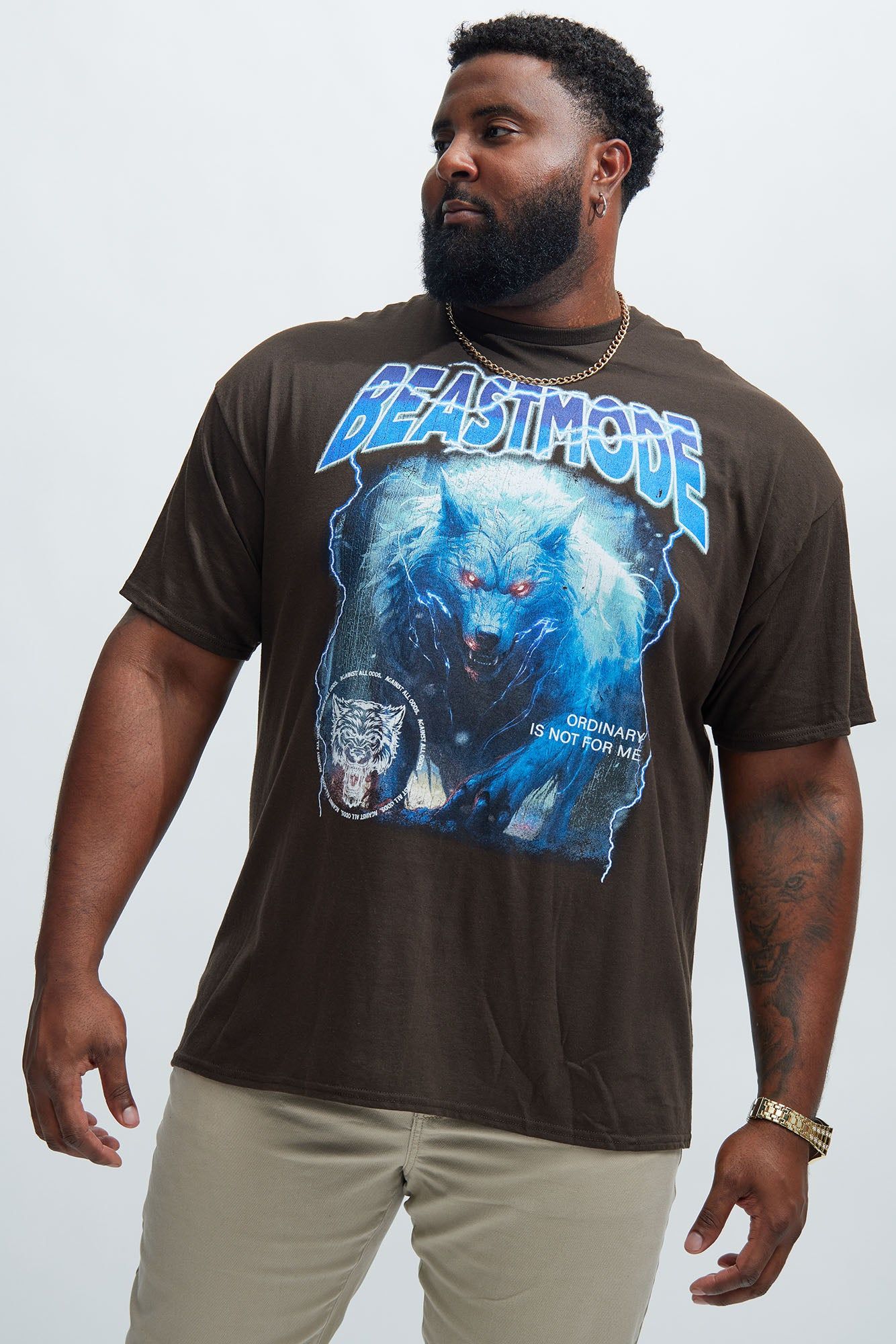 Beastmode Short Sleeve Tee - Chocolate sold by Fashion Nova product image thumbnail 4