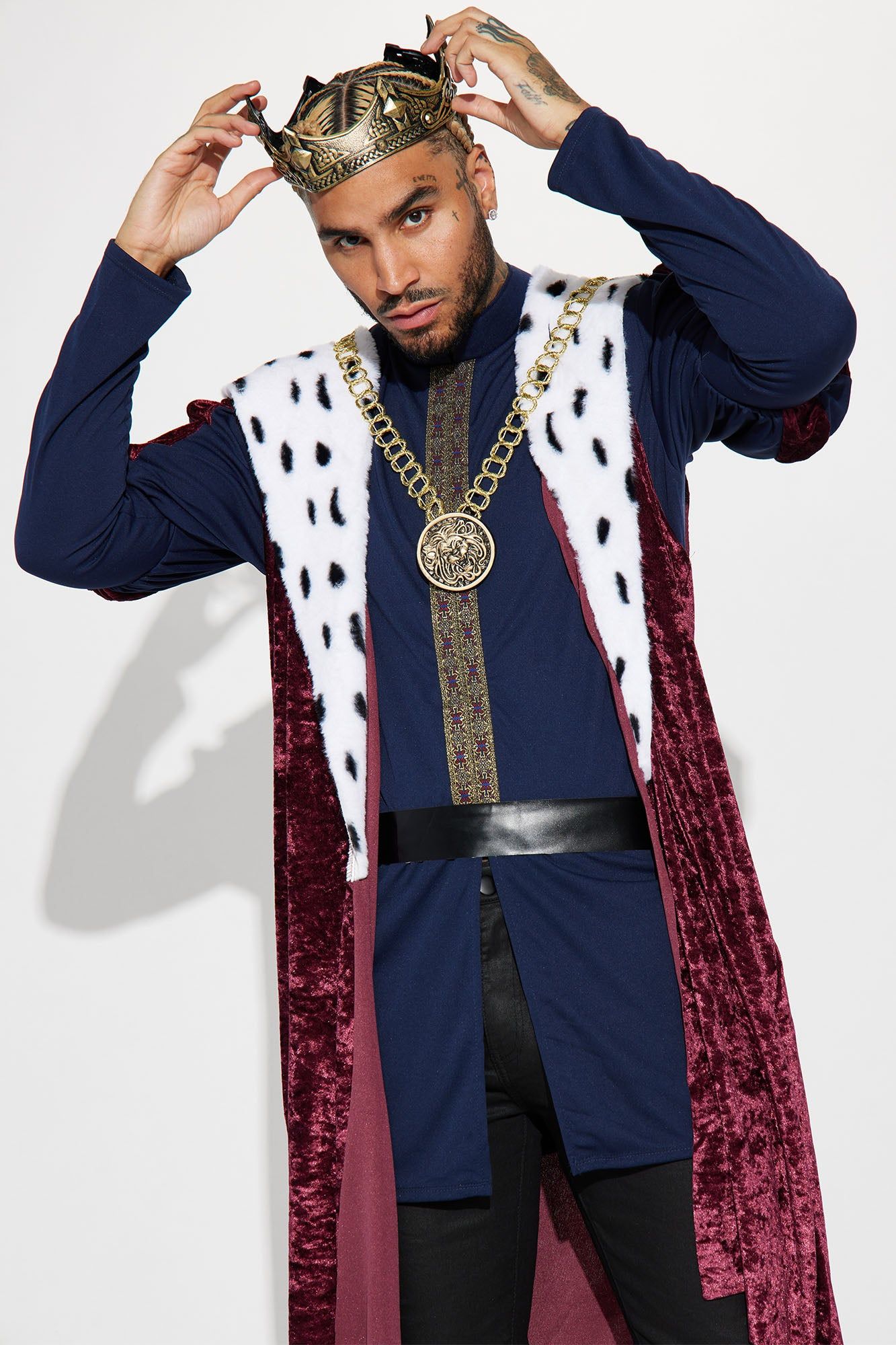 Noble Royal King 5 Piece Costume Set - Burgundy/combo sold by Fashion Nova product image thumbnail 2