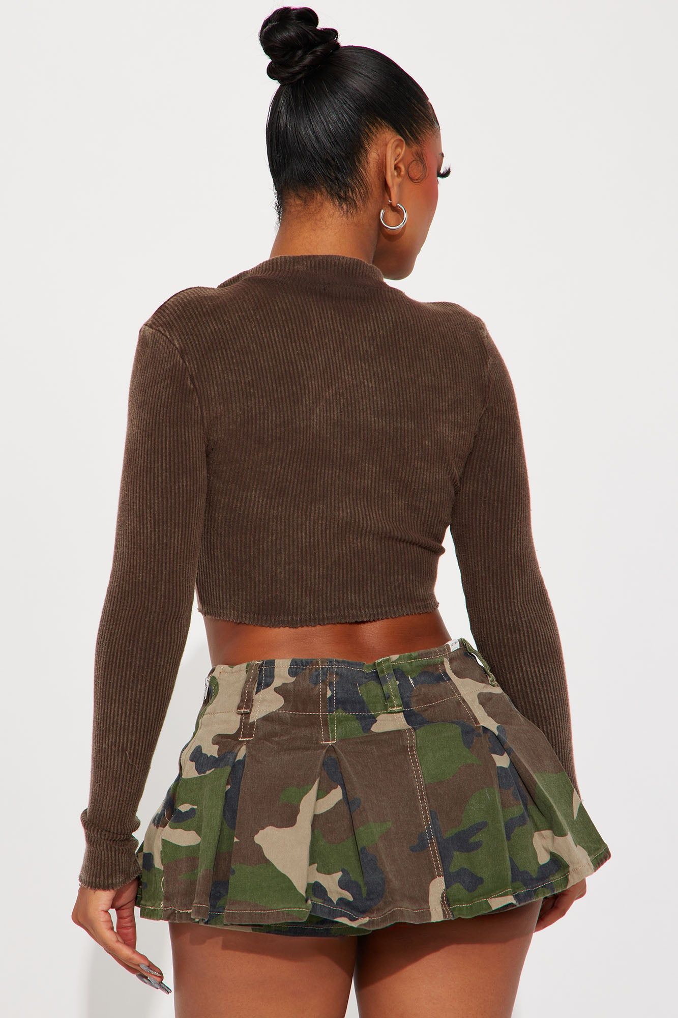 Dana Ribbed Baby Tee - Mocha sold by Fashion Nova product image thumbnail 3