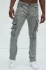 Got Do Cargo Stacked Skinny Convertible Flare Jeans - Grey sold by Fashion Nova