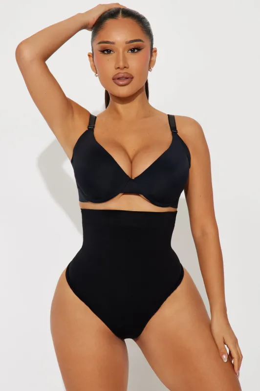 Nova Sculpt High Waist Thong Shapewear Panty - Black sold by Fashion Nova