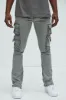 Got Do Cargo Stacked Skinny Convertible Flare Jeans - Grey sold by Fashion Nova