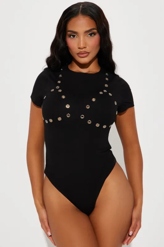 Don't Be Shy Bodysuit - Black sold by Fashion Nova