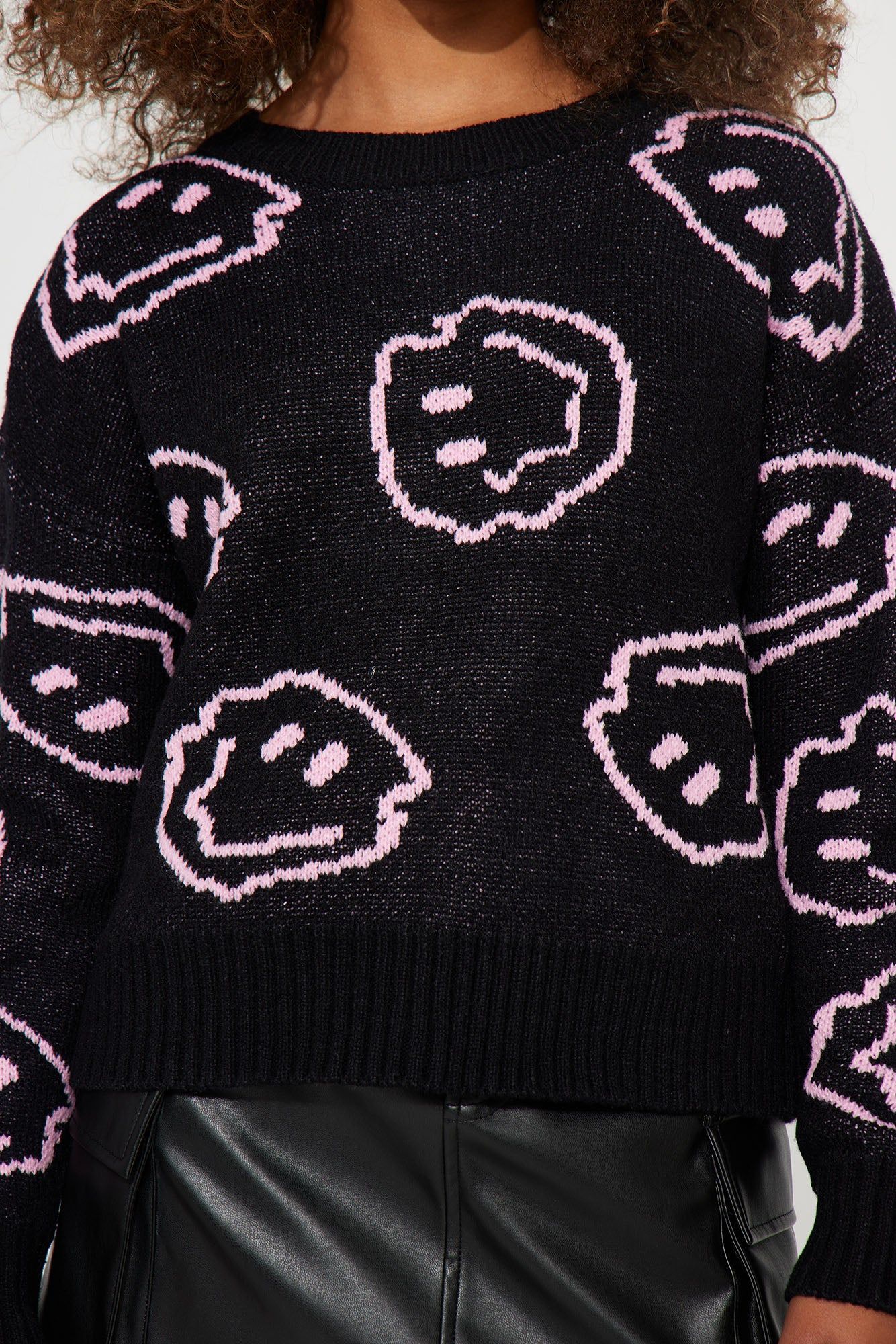 Mini Always Smiles Sweater - Black/combo sold by Fashion Nova product image thumbnail 3