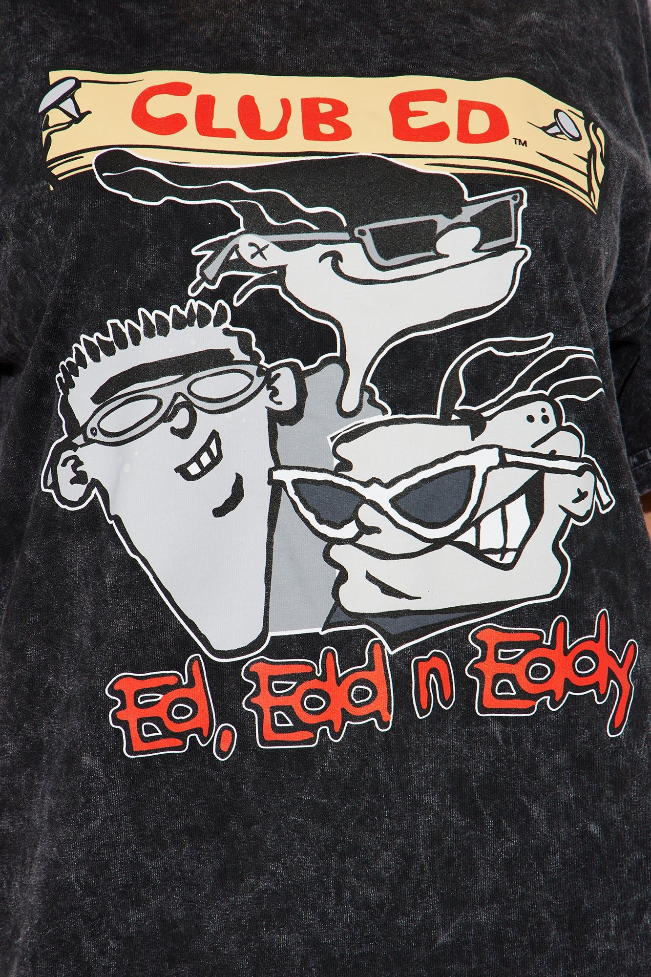Club Ed Cartoon Network Graphic Tee - Black Wash sold by Fashion Nova product image thumbnail 3
