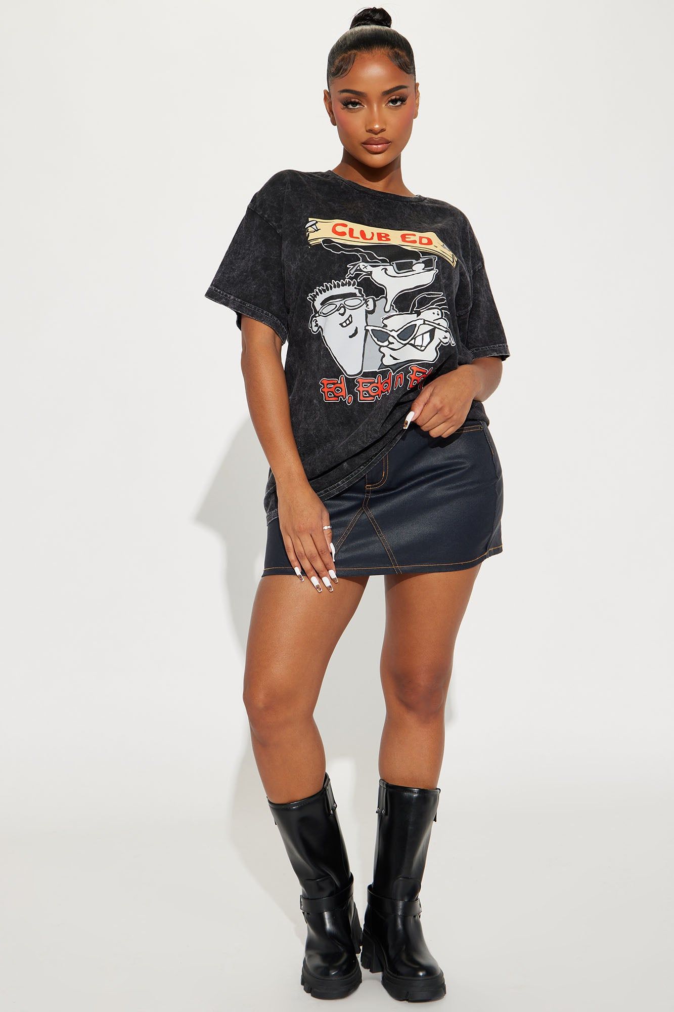 Club Ed Cartoon Network Graphic Tee - Black Wash sold by Fashion Nova product image thumbnail 2