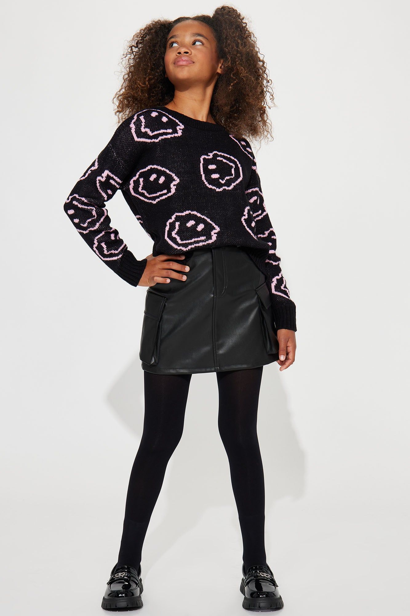 Mini Always Smiles Sweater - Black/combo sold by Fashion Nova product image thumbnail 2