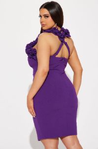 Charlotte Ruffle Midi Dress - Violet sold by Fashion Nova