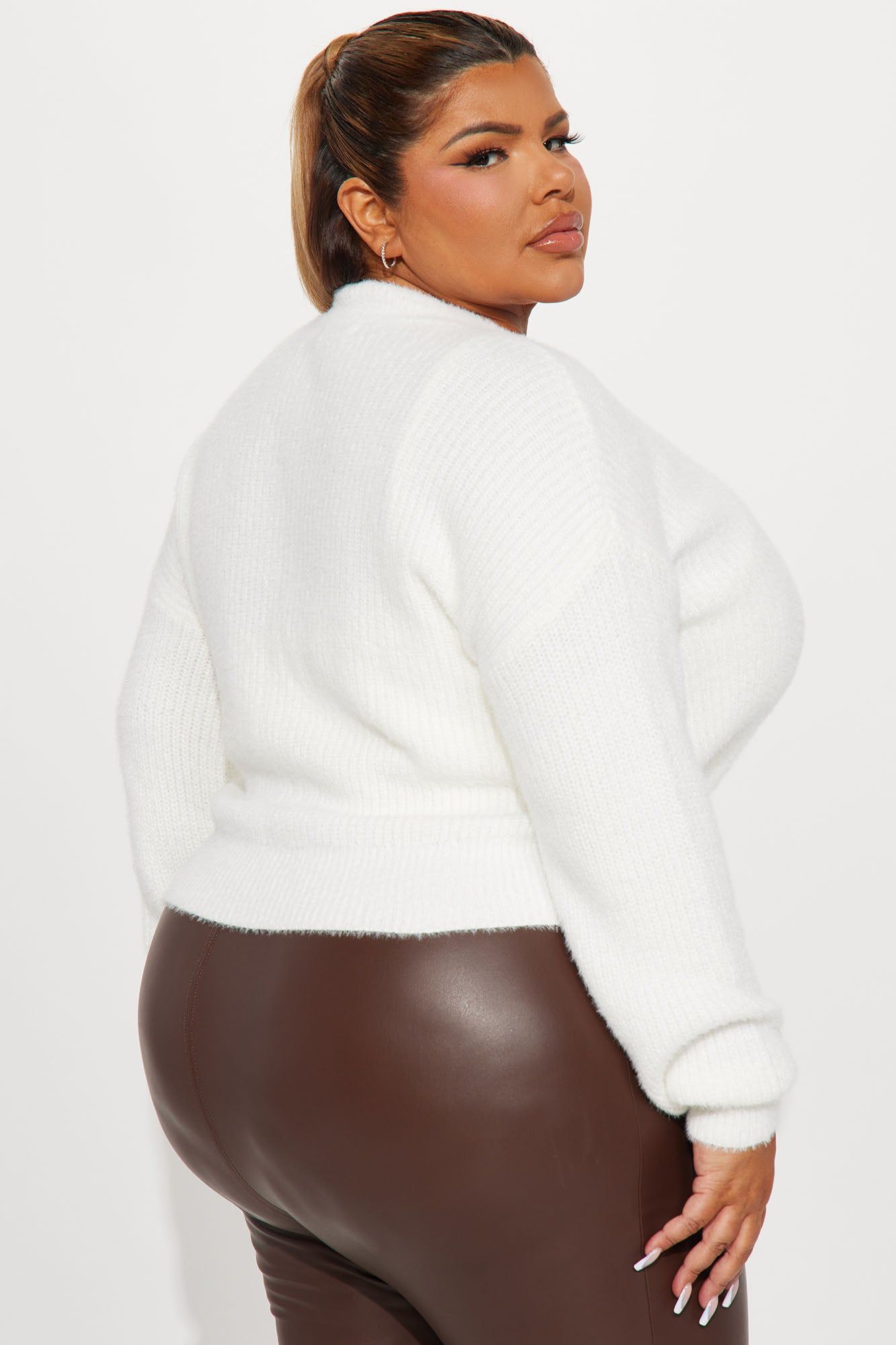 Can't Stop Love Fuzzy Sweater Set - Ivory sold by Fashion Nova product image thumbnail 6