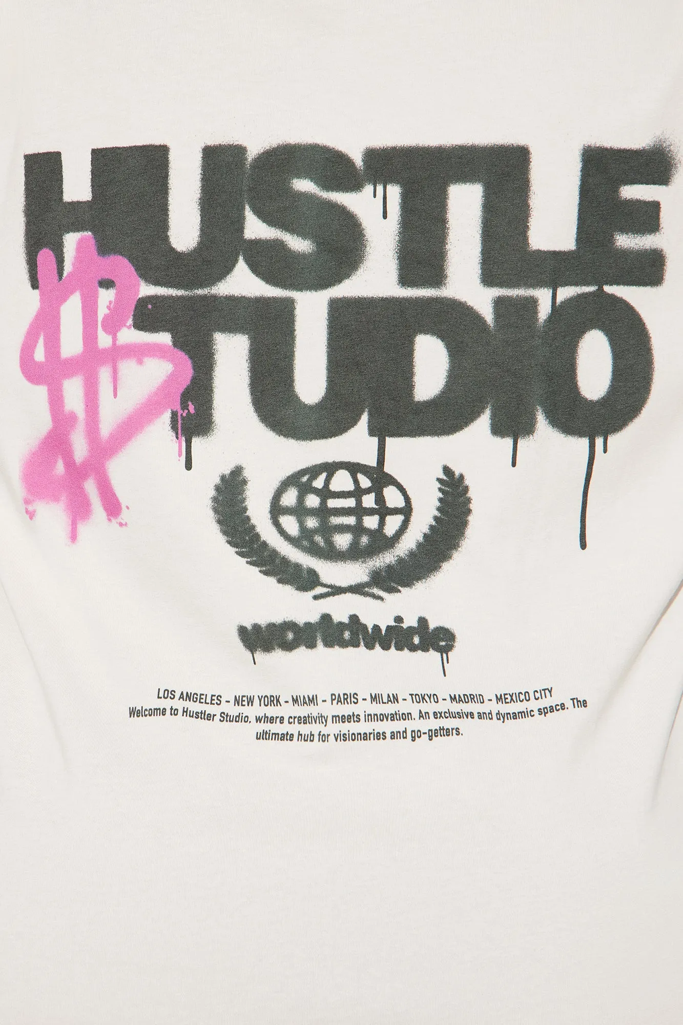 Wake Up And Hustle Tshirt - Off White sold by Fashion Nova product image thumbnail 5