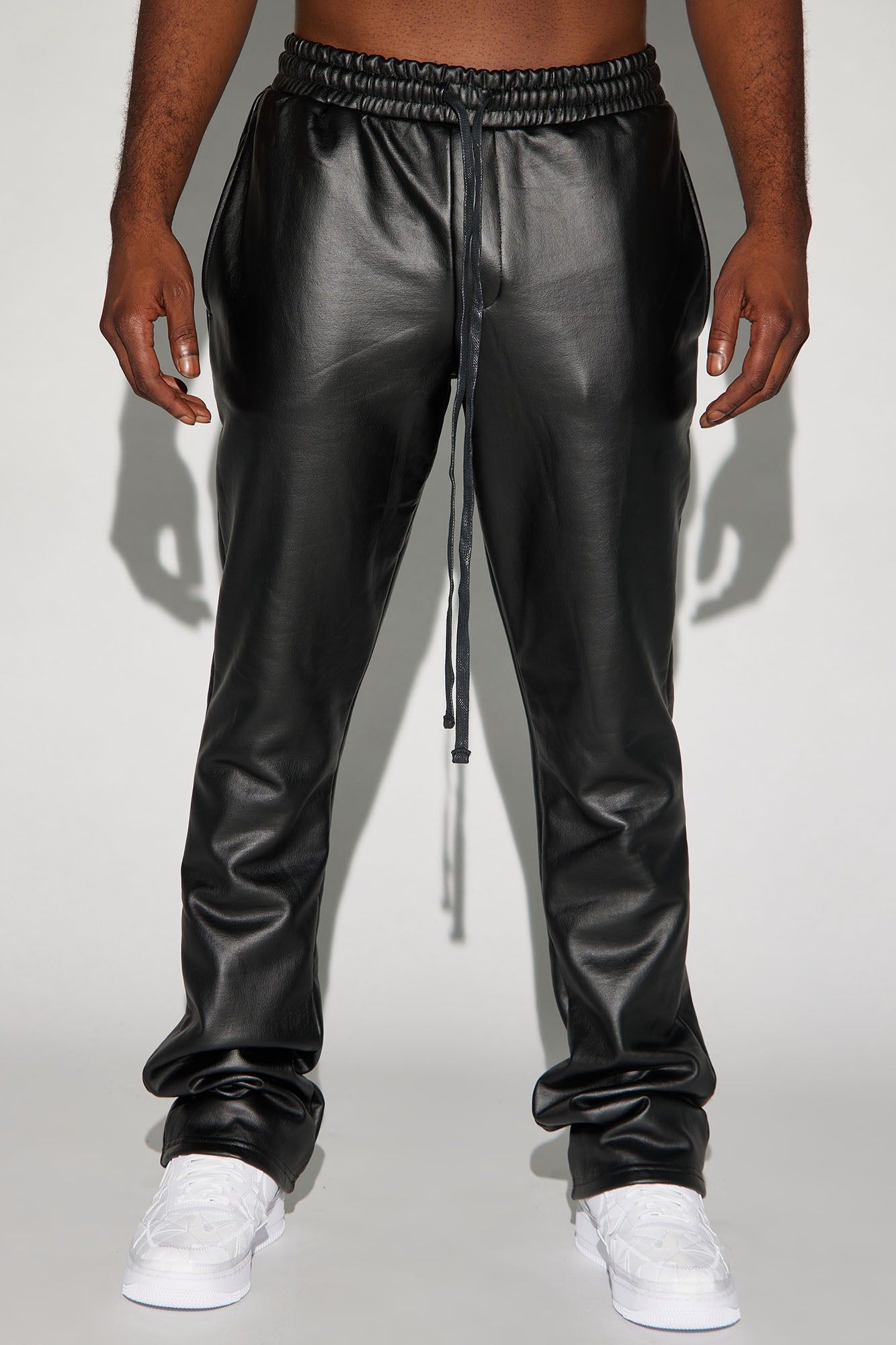 Tyson Waxed Fleece Flare Sweatpants - Black sold by Fashion Nova product image thumbnail 4