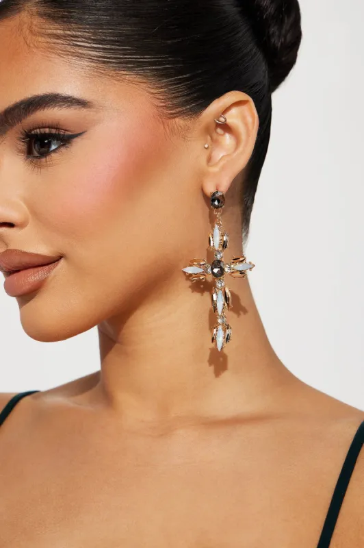 Forever Grateful Earrings - Gold sold by Fashion Nova