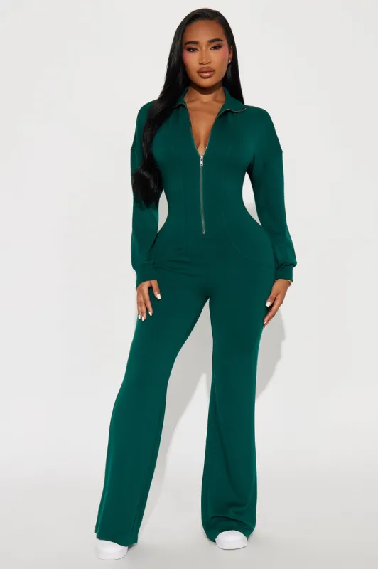 Running Errands Jumpsuit - Hunter sold by Fashion Nova